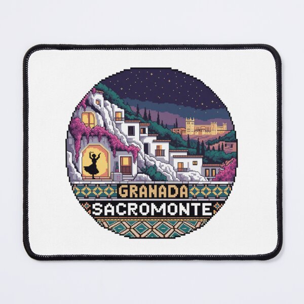 Item preview, Granada España Pixel Art: Sacromonte Flamenco Night Scene designed and sold by CircinusStore.