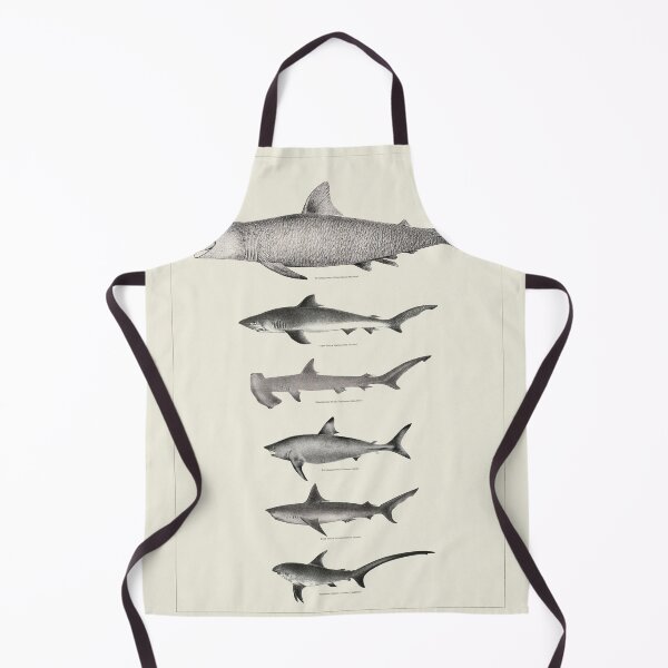 Item preview, Vintage antique Sharks fish species poster art pinup designed and sold by Vintage Designs +.