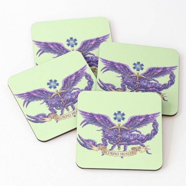 Item preview, Scorpio Medical Zodiac – Caduceus Astrology Art for Nurses and Doctors designed and sold by med-lavender-ee.