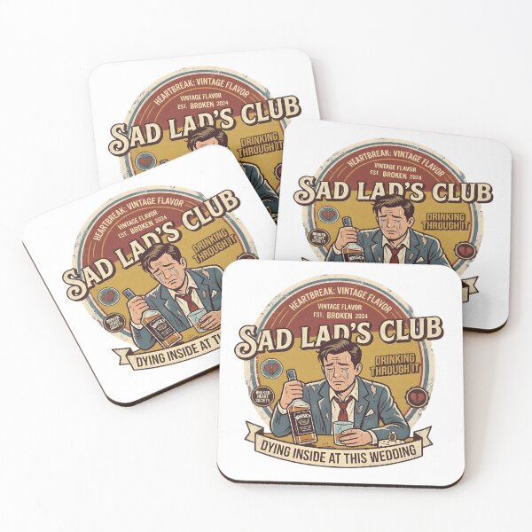 Item preview, Sad Lads Club Vintage Heartbreak Drinking designed and sold by SoulenCify.