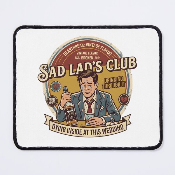 Item preview, Sad Lads Club Vintage Heartbreak Drinking designed and sold by SoulenCify.