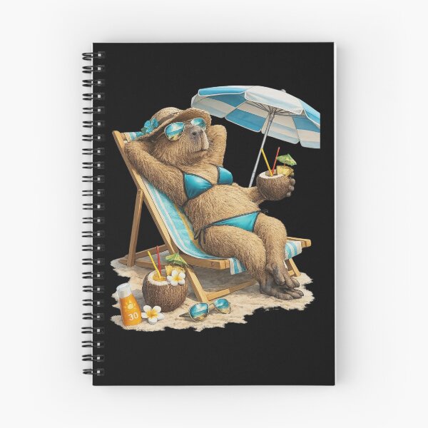 Item preview, Relaxing Capybara Beach Vacation Funny Summer Animal designed and sold by HubCreates.