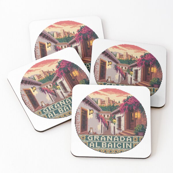 Item preview, Granada España Pixel Art: Albaicín Andalusian Scene designed and sold by CircinusStore.