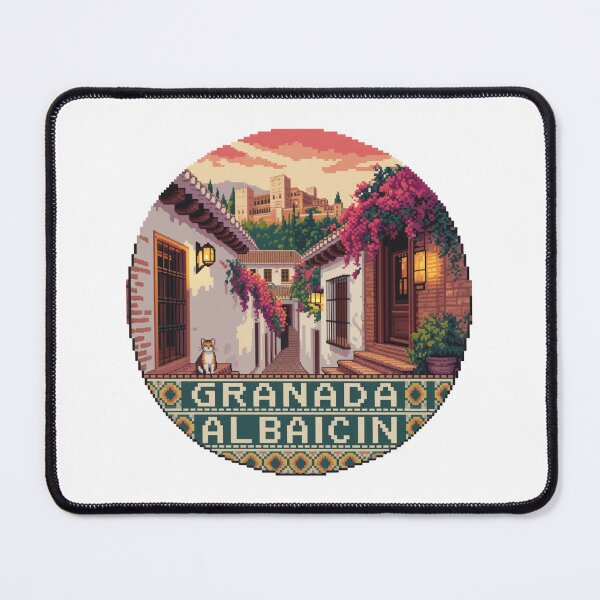 Item preview, Granada España Pixel Art: Albaicín Andalusian Scene designed and sold by CircinusStore.