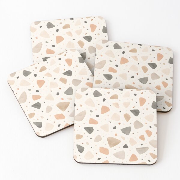 Item preview, Neutral Terrazzo Seamless Pattern – Modern Stone Texture Abstract Design designed and sold by Lumora Realm.