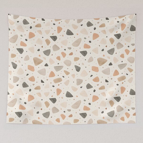 Item preview, Neutral Terrazzo Seamless Pattern – Modern Stone Texture Abstract Design designed and sold by Lumora Realm.