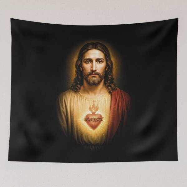 Item preview, Sacred Heart Jesus — Christian Faith T-Shirt designed and sold by PSYNOVA.