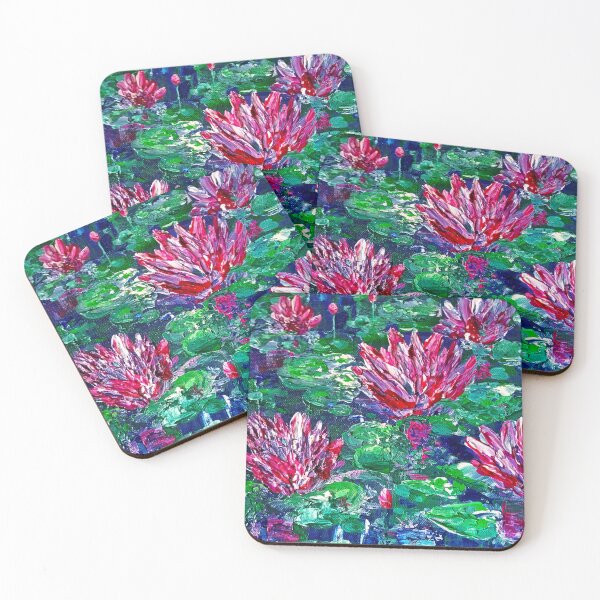 Item preview, Water Lilies Impasto Painting  designed and sold by shantilovesart.