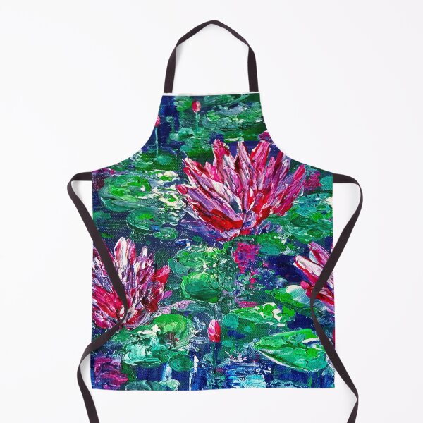 Item preview, Water Lilies Impasto Painting designed and sold by shantilovesart.