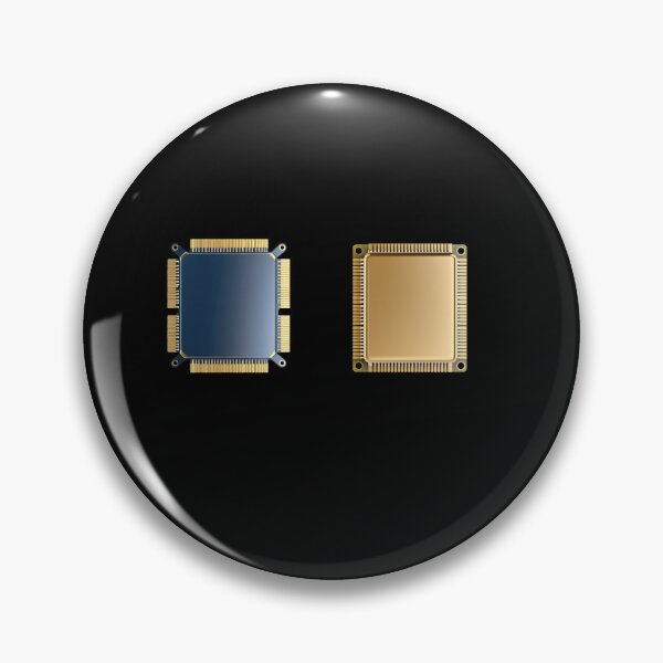 Item preview, Luxury Tech CPU Processors - Modern Gold and Navy Chip Art designed and sold by DraftDose.