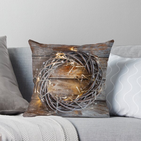 Item preview, Rustic Twig Wreath with Warm Fairy Lights designed and sold by katifinell.