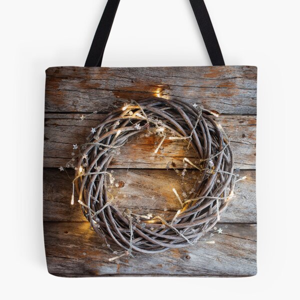 Item preview, Rustic Twig Wreath with Warm Fairy Lights designed and sold by katifinell.