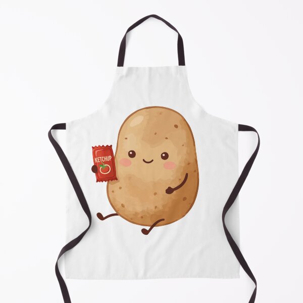 Item preview, Cute Potato with Ketchup - Funny Food Mascot Illustration designed and sold by TTStudio.