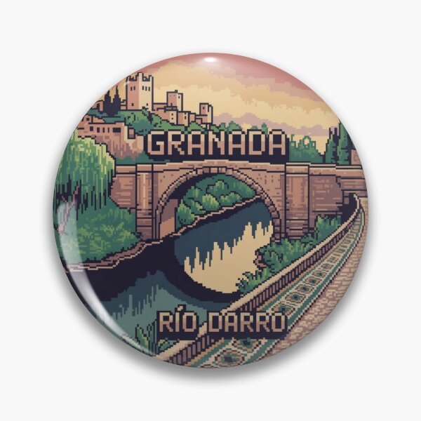 Item preview, Granada España Pixel Art: Río Darro Bridge designed and sold by CircinusStore.