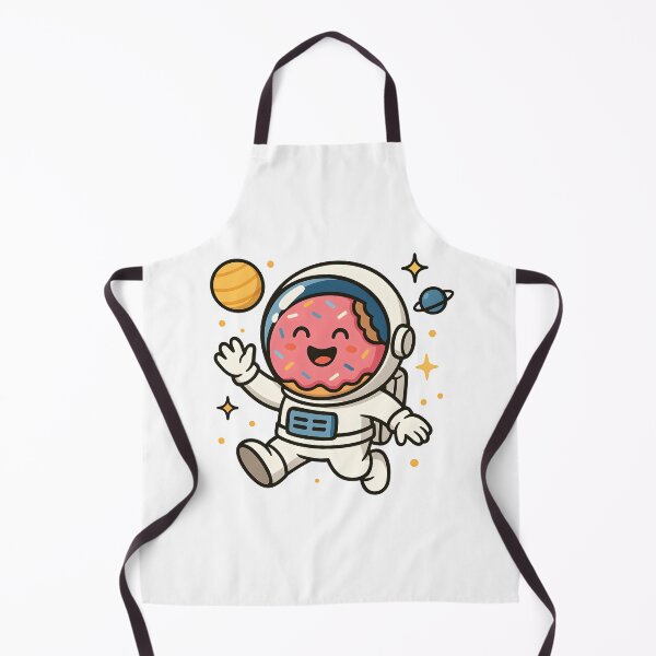 Item preview, Cute Donut Astronaut Floating in Space Funny Kawaii Cartoon. designed and sold by The-T-In-Retro.