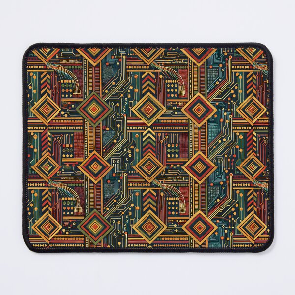 Item preview, Cyber Diamond Tribal - Circuit Board Geometric Pattern designed and sold by ZlodziejkaKiwi.