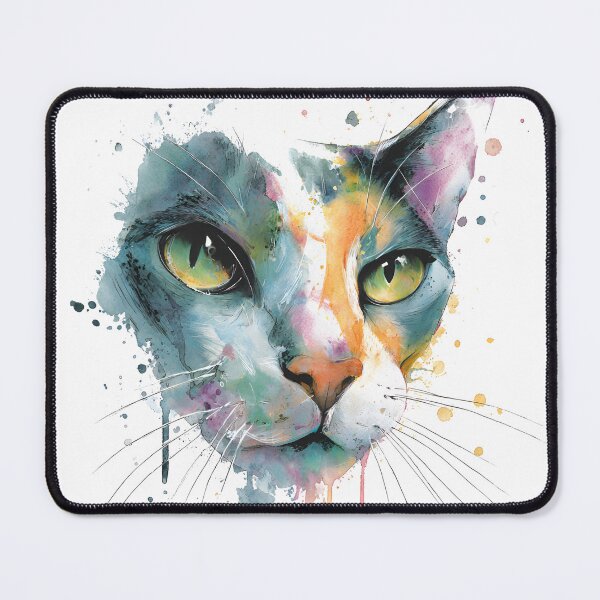Item preview, Abstract Watercolor Cat Face Splatter Art. designed and sold by Mr Lee.
