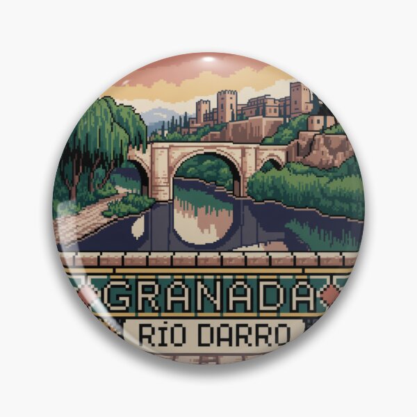Item preview, Granada España Pixel Art: Río Darro Sunset designed and sold by CircinusStore.