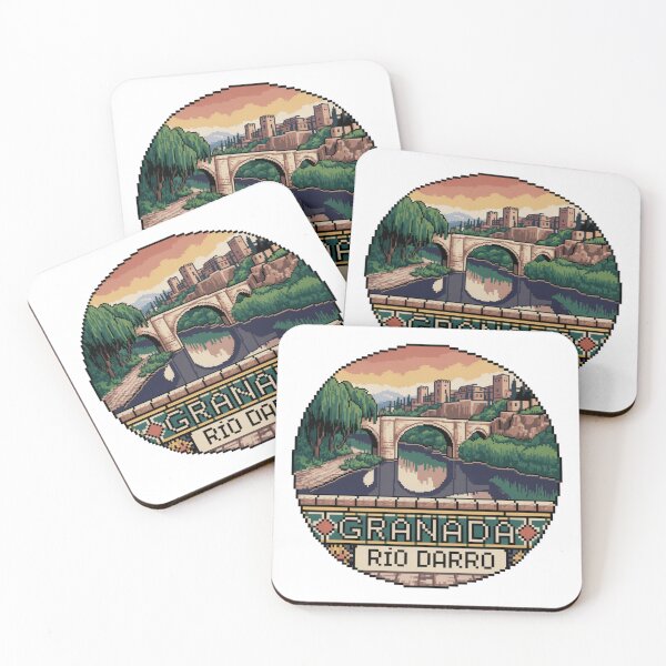 Item preview, Granada España Pixel Art: Río Darro Sunset designed and sold by CircinusStore.