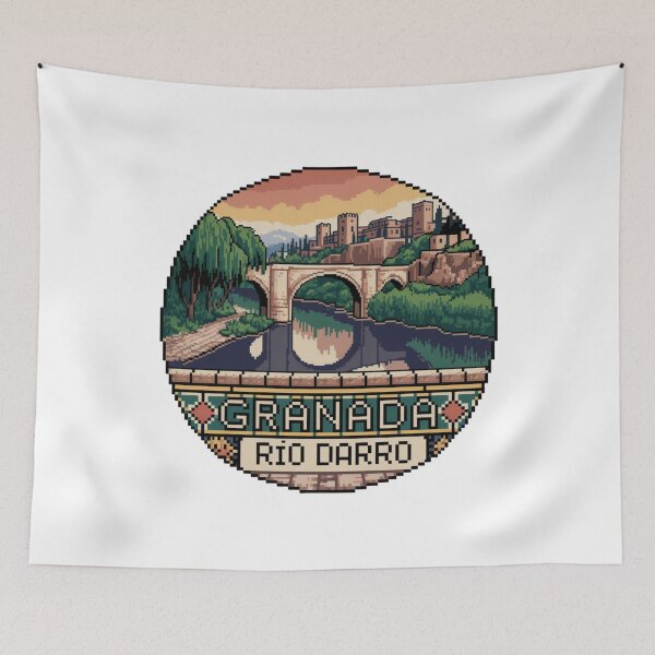 Item preview, Granada España Pixel Art: Río Darro Sunset designed and sold by CircinusStore.