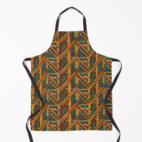Item preview, Cyber Aztec Pattern - Binary Code and Circuit Board Tribal Art designed and sold by ZlodziejkaKiwi.