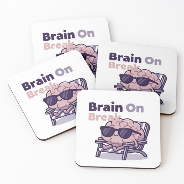 Item preview, Funny Brain Humor Sticker – Brain On Break Lazy Brain designed and sold by Fuzzaroo.
