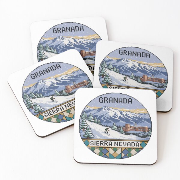 Item preview, Granada España Pixel Art: Sierra Nevada Ski Scene designed and sold by CircinusStore.