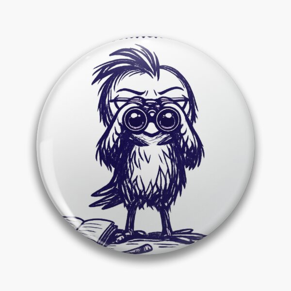 Item preview, Chipy the Bird – Humans… | Funny Observing Bird Sticker designed and sold by InnerwayStudio.