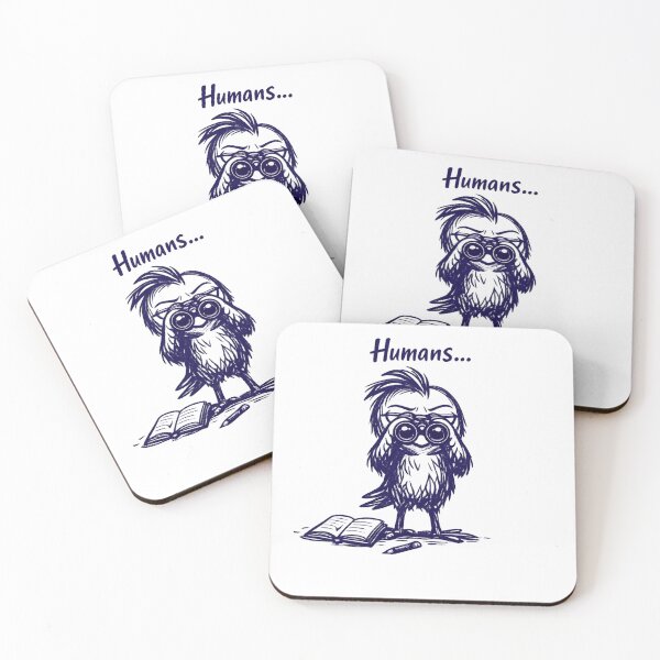 Item preview, Chipy the Bird – Humans… | Funny Observing Bird Sticker designed and sold by InnerwayStudio.