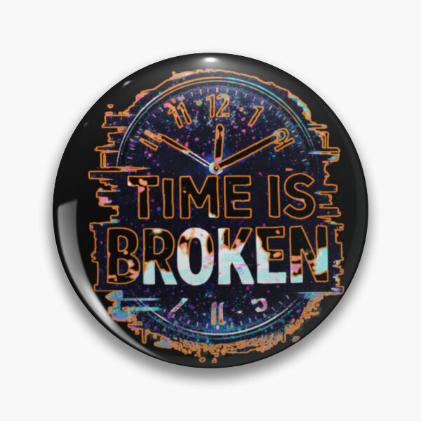 Item preview, Time Is Broken – Weird Clock Glitch Urban Illustration designed and sold by Mosogoloso.