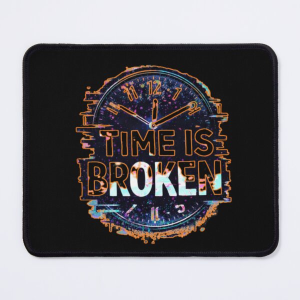 Item preview, Time Is Broken – Weird Clock Glitch Urban Illustration designed and sold by Mosogoloso.