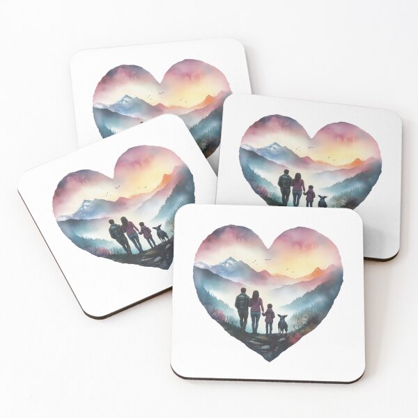 Item preview, Family adventure heart mountain landscape designed and sold by olenapetol.
