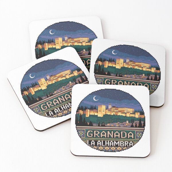 Item preview, Granada España Pixel Art: Alhambra Night View designed and sold by CircinusStore.