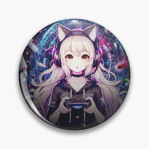 Item preview, Shattered Anime Gamer Cat Girl  designed and sold by IsotonicLunarCat.