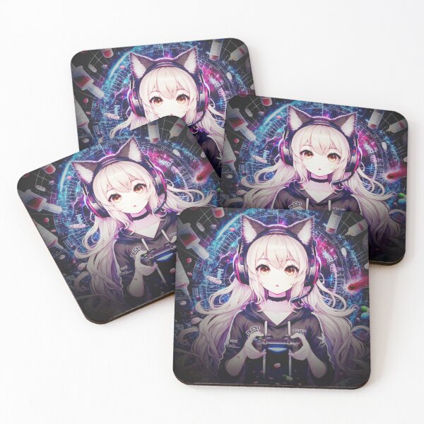 Item preview, Shattered Anime Gamer Cat Girl  designed and sold by IsotonicLunarCat.