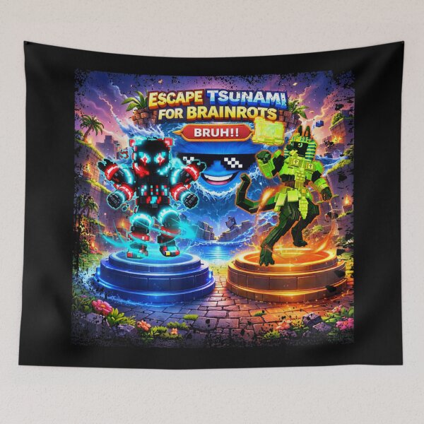 Item preview, Escape Tsunami For Brainrots Gaming Meme Colorful Gamer Art designed and sold by SaboCollita.