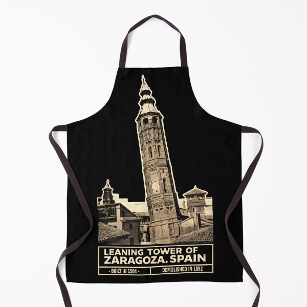 Item preview, Leaning Tower Of Zaragoza Spain - Demolished 1892 | Duotone Risograph Print designed and sold by WAUZ.