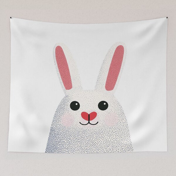 Item preview, Cute Stipple Rabbit Art designed and sold by v1per4ever.