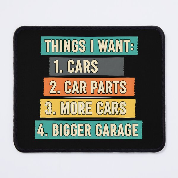 Item preview, Retro Car Enthusiast Things I Want Engine List designed and sold by ArtDesignTp.
