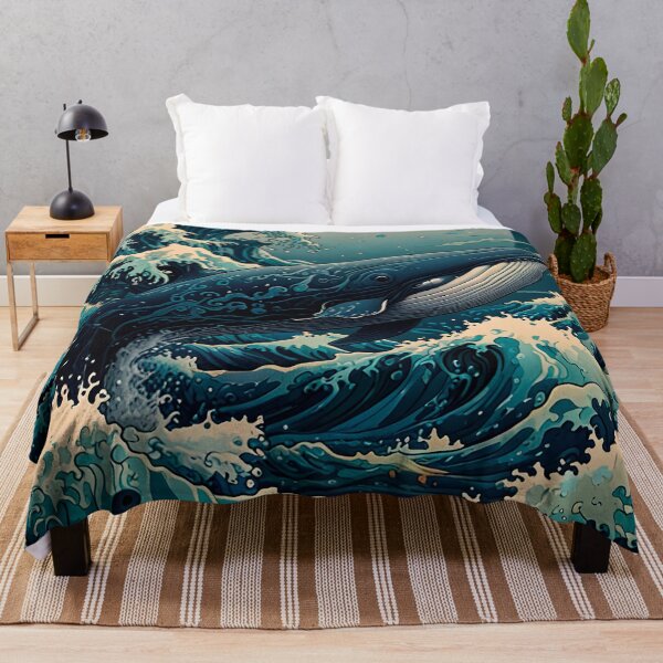 Item preview, Majestic whale in the Kanagawa wave designed and sold by paulrommer.