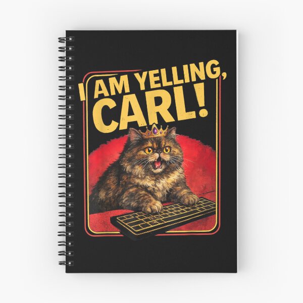 Item preview, I Am Yelling Carl Funny Cat Meme Keyboard Rage Humor designed and sold by SaboCollita.