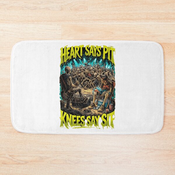 Item preview, Heart Says Pit Knees Say Sit Huge Skeleton Concert Funny designed and sold by faridman.
