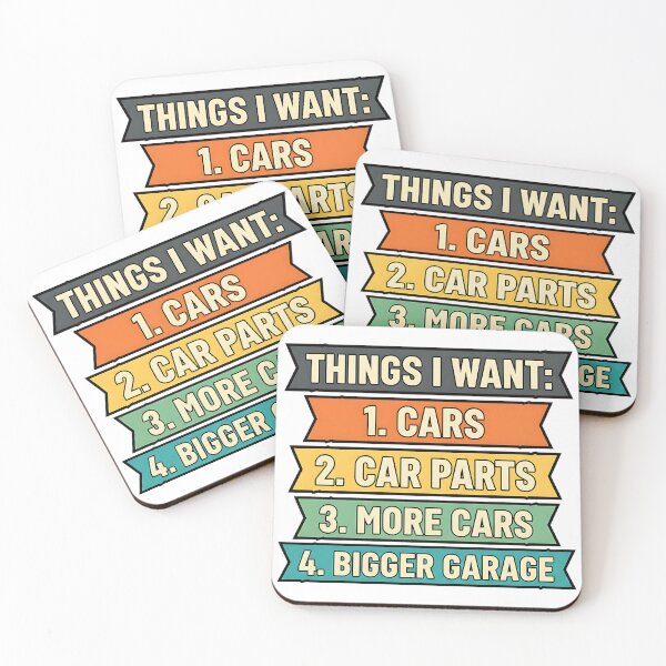 Item preview, Retro Things I Want Car Enthusiast Dream List designed and sold by ArtDesignTp.