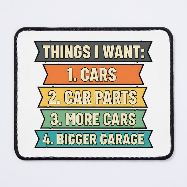 Item preview, Retro Things I Want Car Enthusiast Dream List designed and sold by ArtDesignTp.