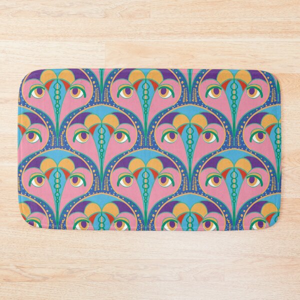 Item preview, Abstract Emu Geometric Pattern Pink+Blue designed and sold by YaldiDesign.