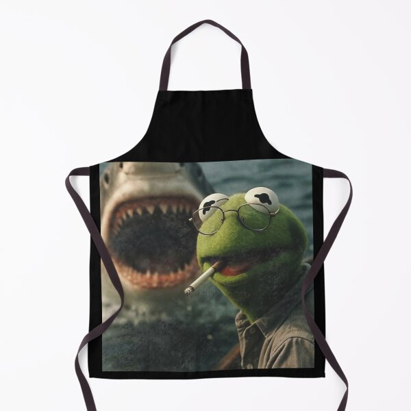 Item preview, Vintage Washed Dark Humor Shirt, Smoking Frog Meme Tee, Shark Attack Parody designed and sold by NguboNorento.