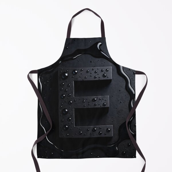 Item preview, Black Letter E Monogram – Glossy Water Droplets Dark Minimal 3D Initial designed and sold by Kaleidoscope Print.