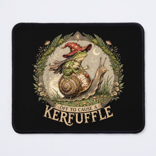 Item preview, Wizard Frog Riding Snail Fantasy Cottagecore Magical Kerfuffle Design designed and sold by River Silva.