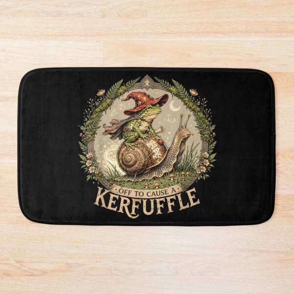 Item preview, Wizard Frog Riding Snail Fantasy Cottagecore Magical Kerfuffle Design designed and sold by River Silva.