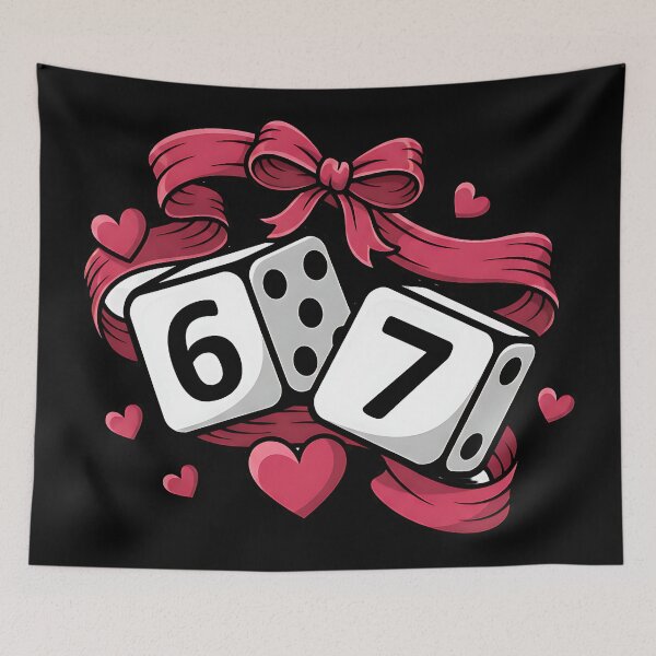 Item preview, Playful Valentine Coquette Six Seven Dice designed and sold by ArtDesignTp.